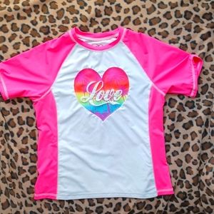 Pink LOVE shirt SZ XL (14/16)